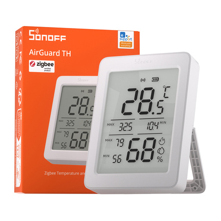 Czujnik Temperatury i Wilgotności ZigBee LCD Sonoff AirGuard TH SNZB-02DR2 