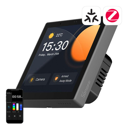 Inteligentny panel sterowania Matter WiFi/Bluetooth/ZigBee SONOFF NSPanel Pro (czarny)