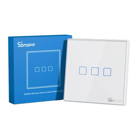 Włącznik światła SONOFF T2EU3C-RF RF 433MHz 3-kanałowy