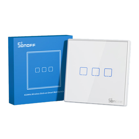 Włącznik światła SONOFF T2EU3C-RF RF 433MHz 3-kanałowy