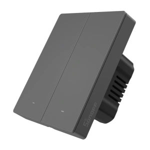 Inteligentny przełącznik ścienny Matter over WiFi SONOFF M5-2C-80 (2-kanałowy, do ramki, grafitowy)