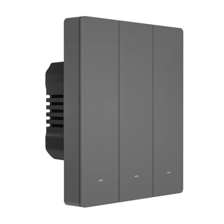 Inteligentny przełącznik ścienny WiFi SONOFF M5-3C-80 (3-kanałowy, do ramki, grafitowy)