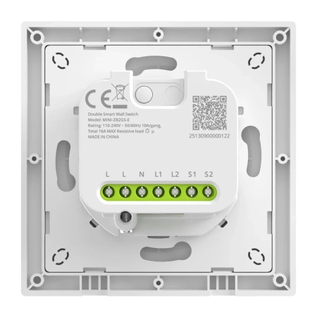 Dwukanałowy Przełącznik ścienny SONOFF MINI-ZB2GS-E ZigBee