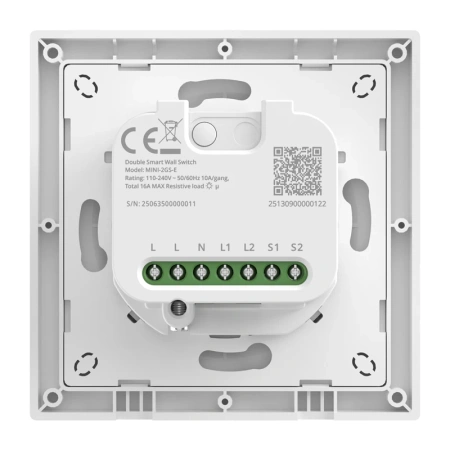Dwukanałowy Przełącznik ścienny SONOFF MINI-2GS-E Matter